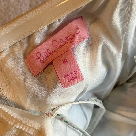 Lilly Pulitzer strapless linen blend fish embroidered dress - Picture 9 of 13